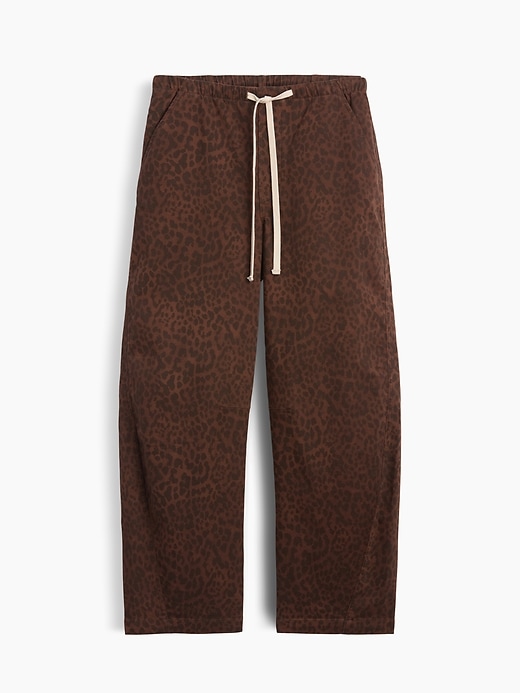 Image number 5 showing, Mid Rise Print Pull-On Barrel Jeans