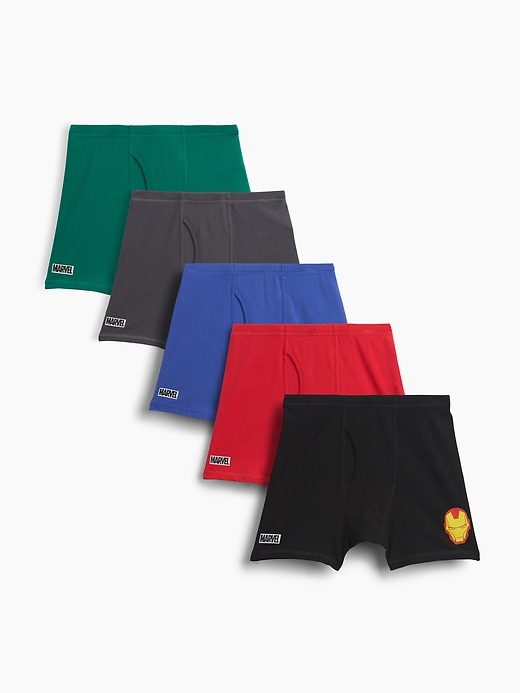 Image number 1 showing, GapKids Marvel Avengers Boxer Briefs (5-Pack)