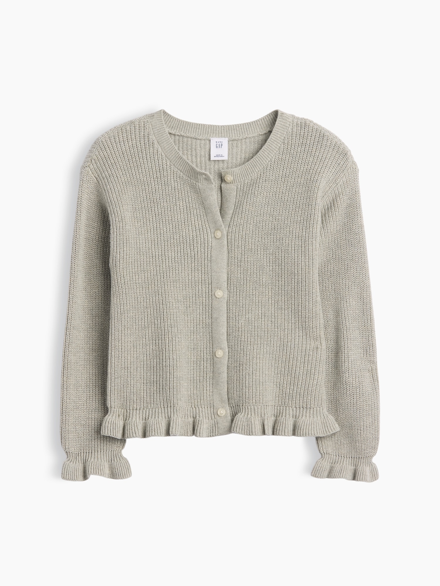 babyGap Shaker-Stitch Crewneck Cardigan