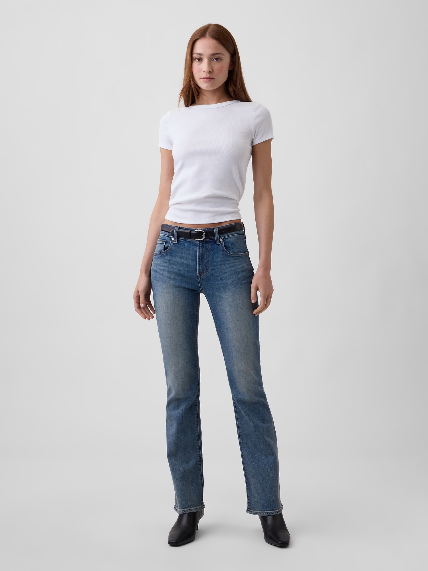Mid Rise Boot Jeans