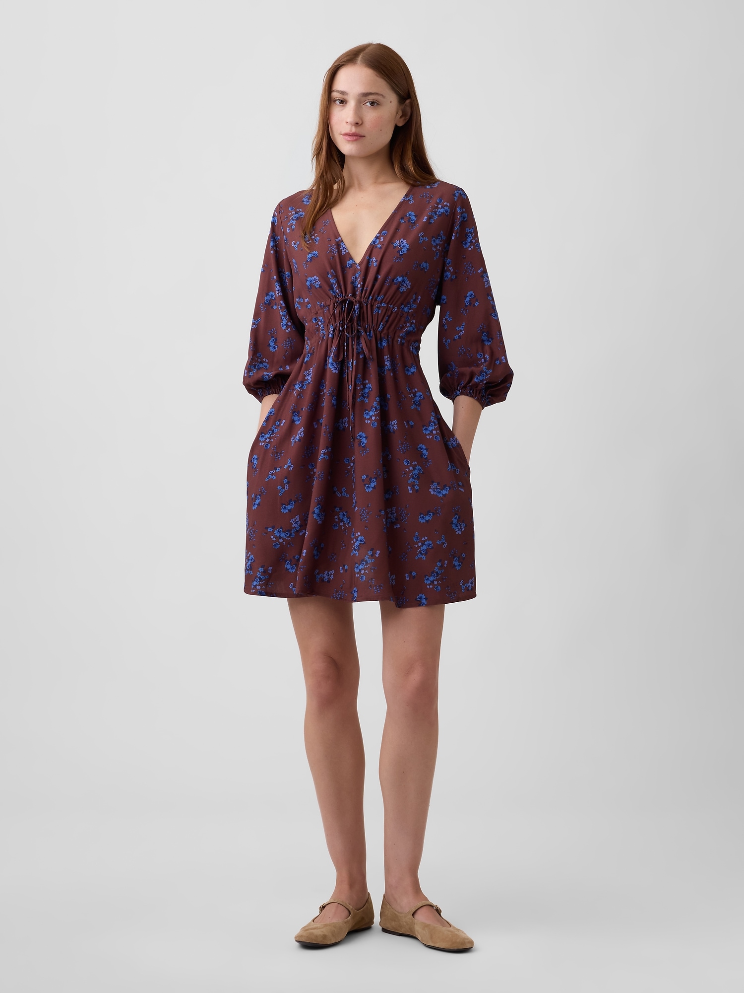 Tie-Front Mini Dress