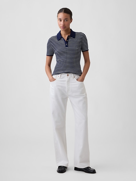 Image number 3 showing, Ribbed Sweater Polo Shirt