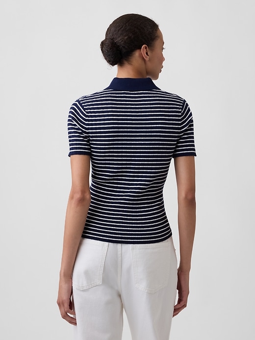 Image number 2 showing, Ribbed Sweater Polo Shirt