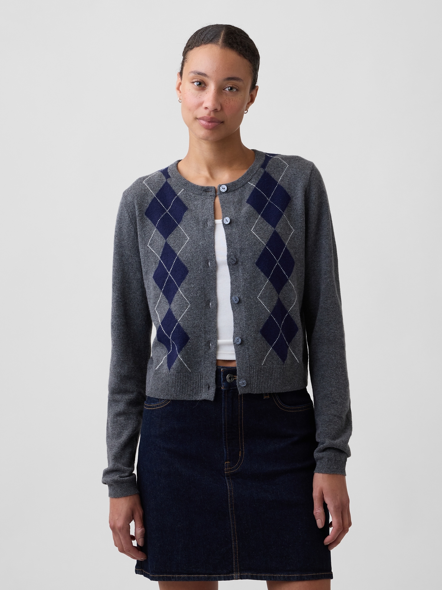 CashSoft Crewneck Cardigan