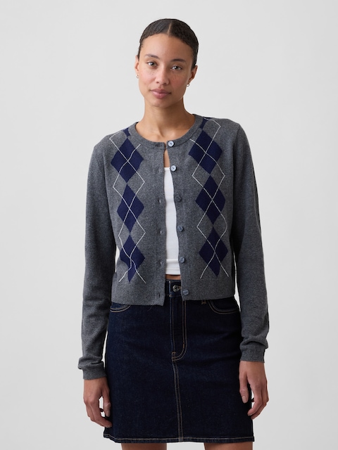 CashSoft Cropped Crewneck Cardigan