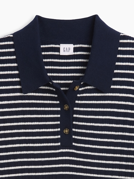 Image number 4 showing, Ribbed Sweater Polo Shirt