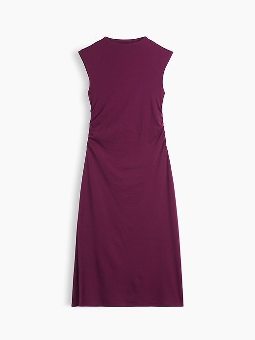 Image number 4 showing, Modern Ribbed Sleeveless Mockneck Midi Dress