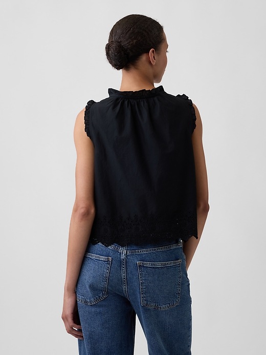 Image number 2 showing, Relaxed Sleeveless Button-Up Top