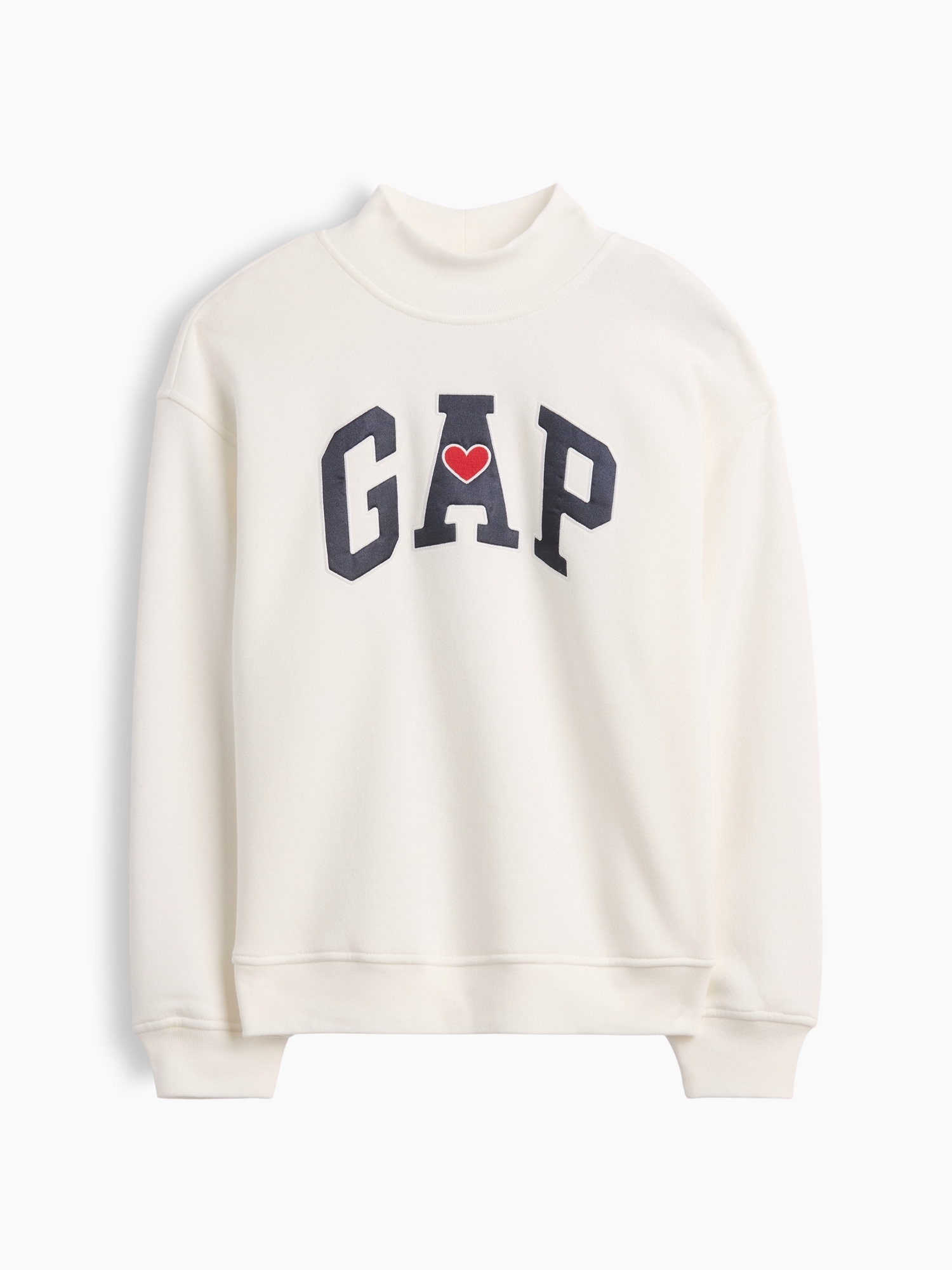 Kids Oversized Mockneck Logo Sweatshirt