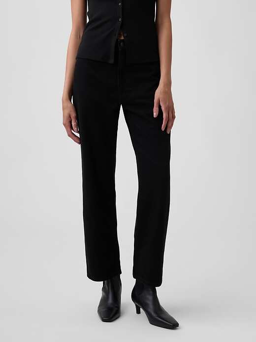 Image number 2 showing, Low Slung SuperSoft Relaxed Straight Crop Jeans