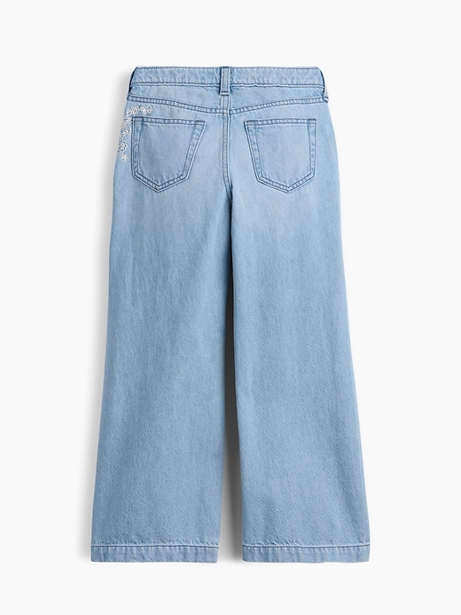 Image number 2 showing, Kids High Rise Wide-Leg Ankle Jeans