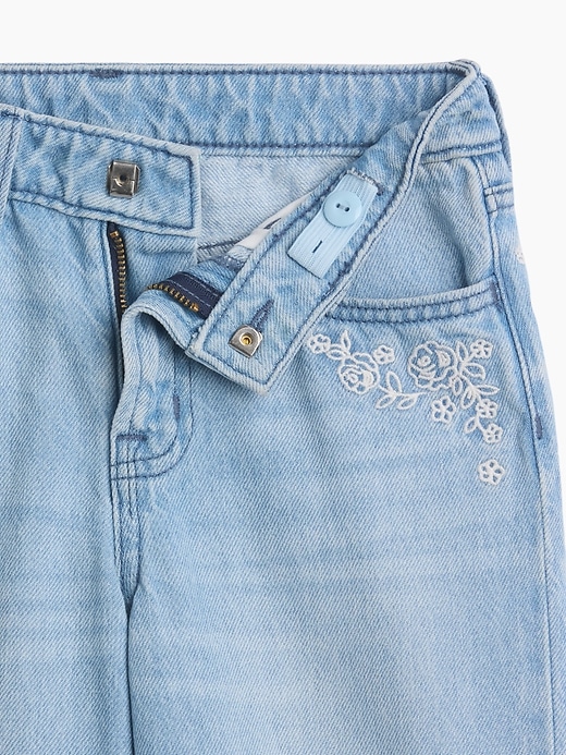 Image number 3 showing, Kids High Rise Wide-Leg Ankle Jeans