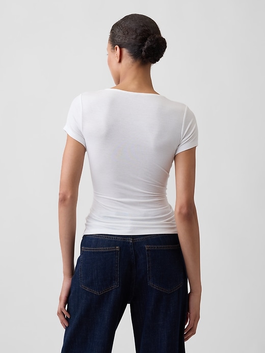 Image number 2 showing, Stretch Jersey Cowl-Neck Top