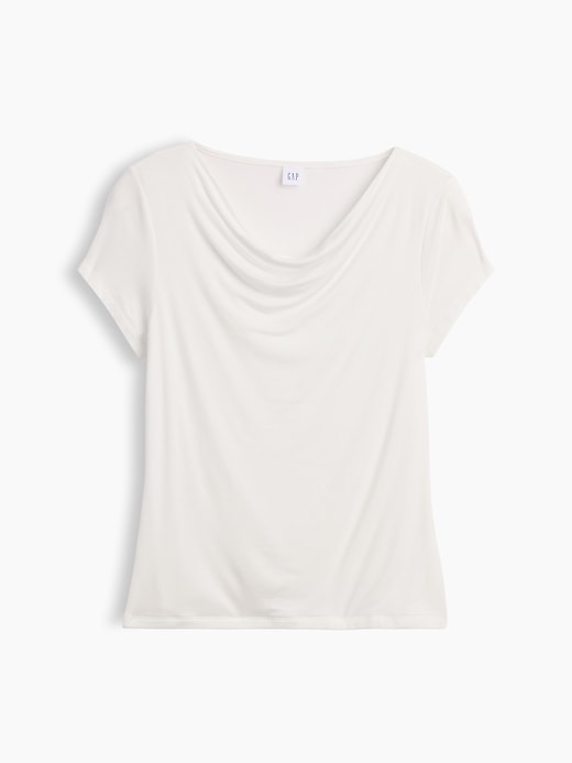 Image number 5 showing, Stretch Jersey Cowl-Neck Top