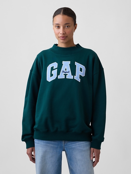 Image number 1 showing, Oversized Gap Logo Mockneck Tunic Sweatshirt