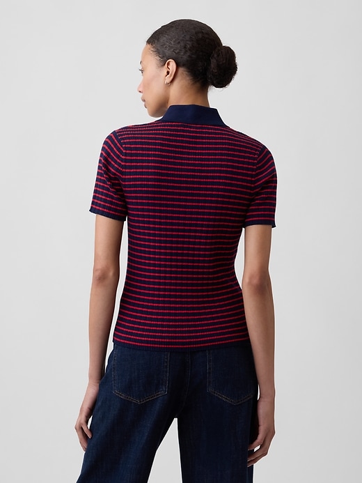 Image number 2 showing, Ribbed Sweater Polo Shirt