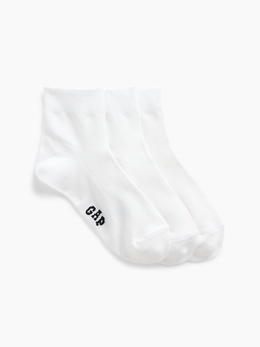 Image number 1 showing, Kids Gap Logo Quarter Crew Socks (3-Pack)