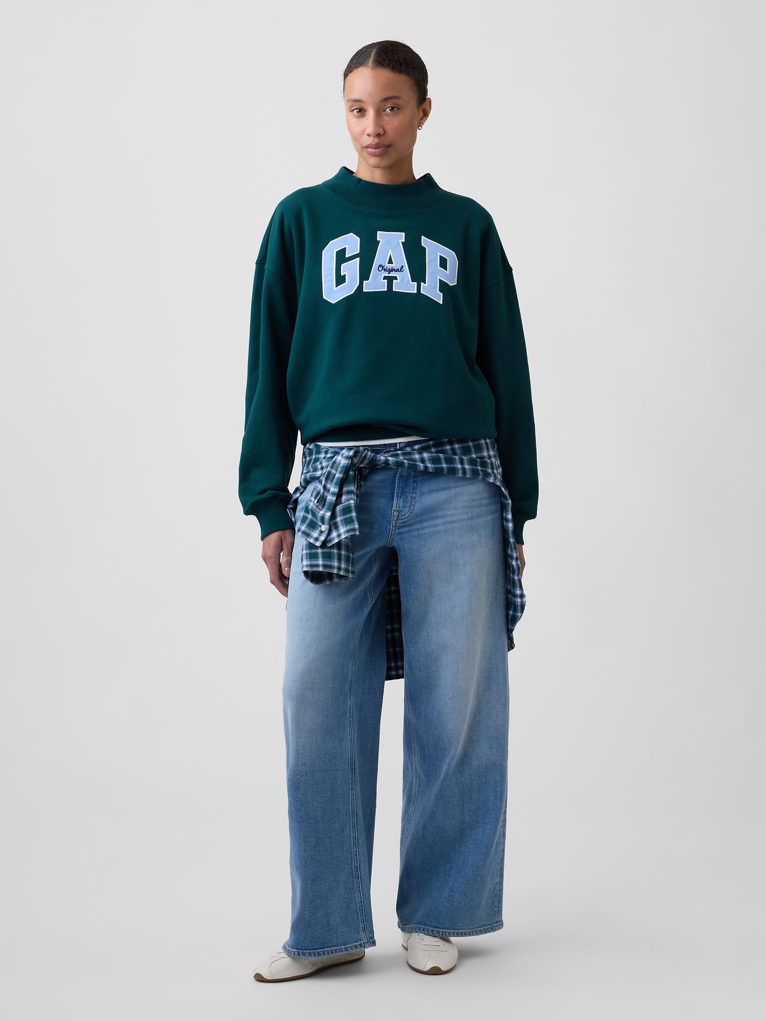 Oversized Gap Logo Mockneck Tunic Sweatshirt | Gap Factory