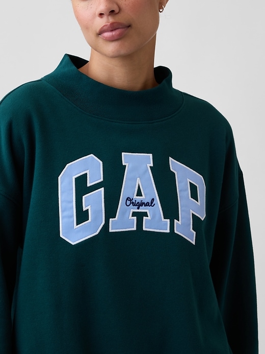 Image number 4 showing, Oversized Gap Logo Mockneck Tunic Sweatshirt