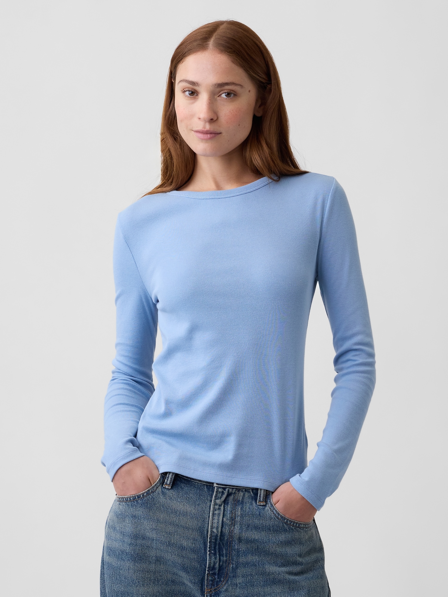 Modern Ribbed Crewneck T-Shirt