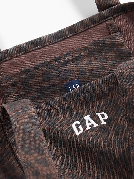 GAP　ミニGAPロゴ　トートバッグ　ブラウンレオパード⑤ Mini Gap Logo Tote Bag | Gap Factory