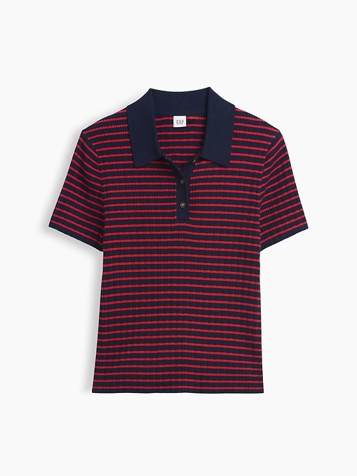 Image number 5 showing, Ribbed Sweater Polo Shirt