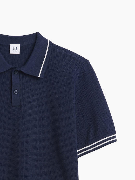 Image number 3 showing, Kids Relaxed Sweater Polo Shirt