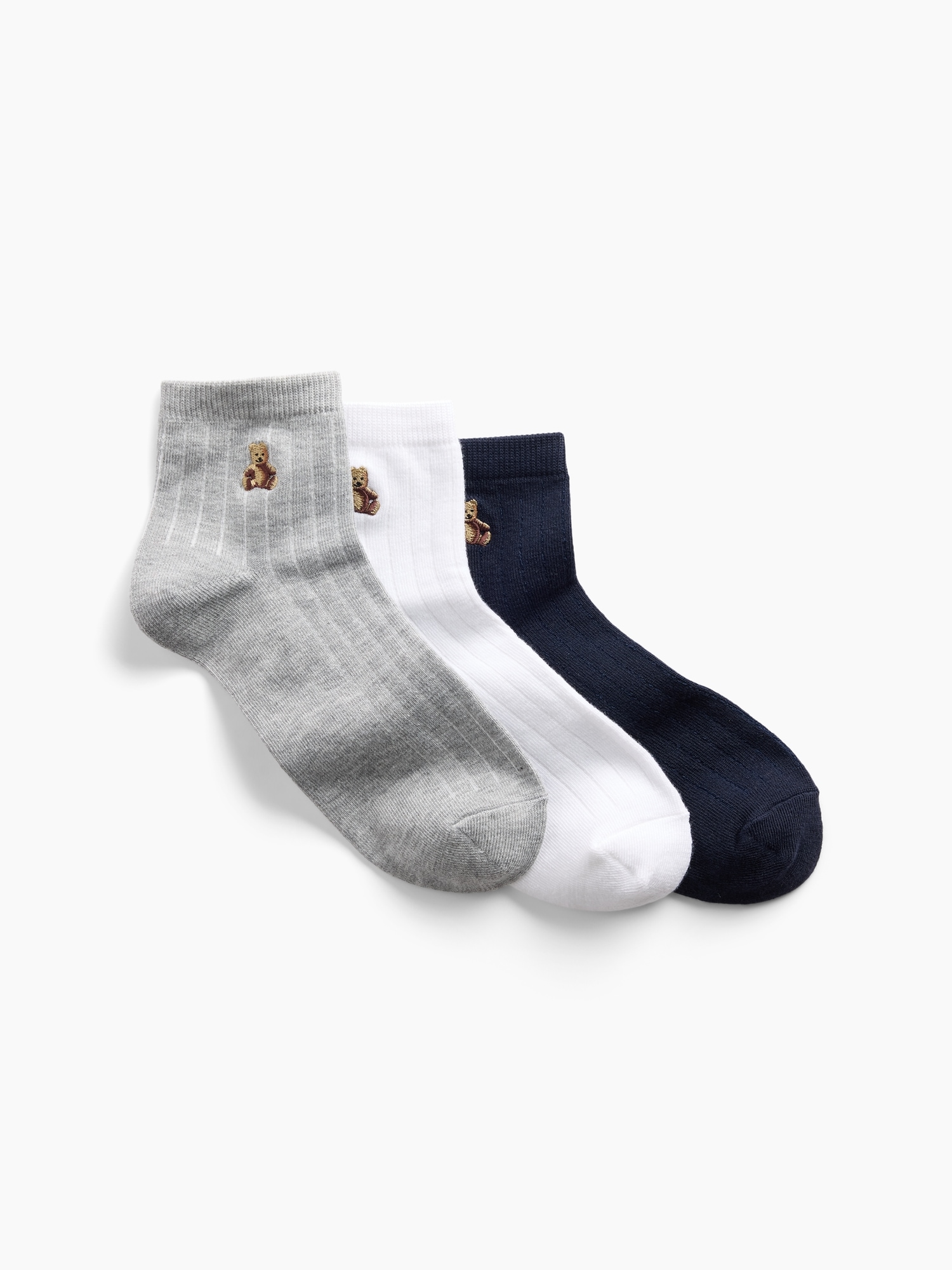 Brannan Bear Quarter Crew Socks (3-Pack)