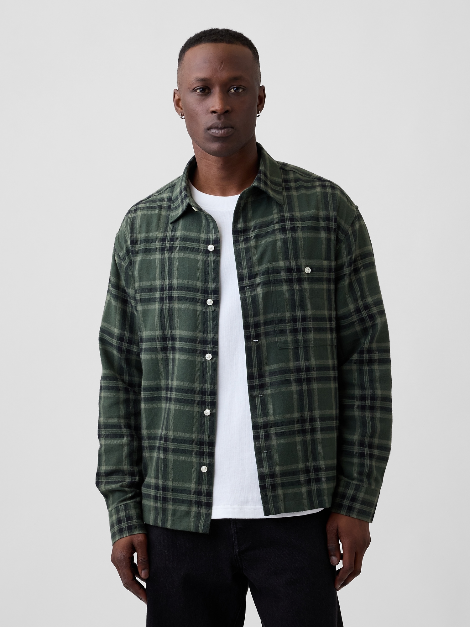 Flannel Shirt in Boxy Fit