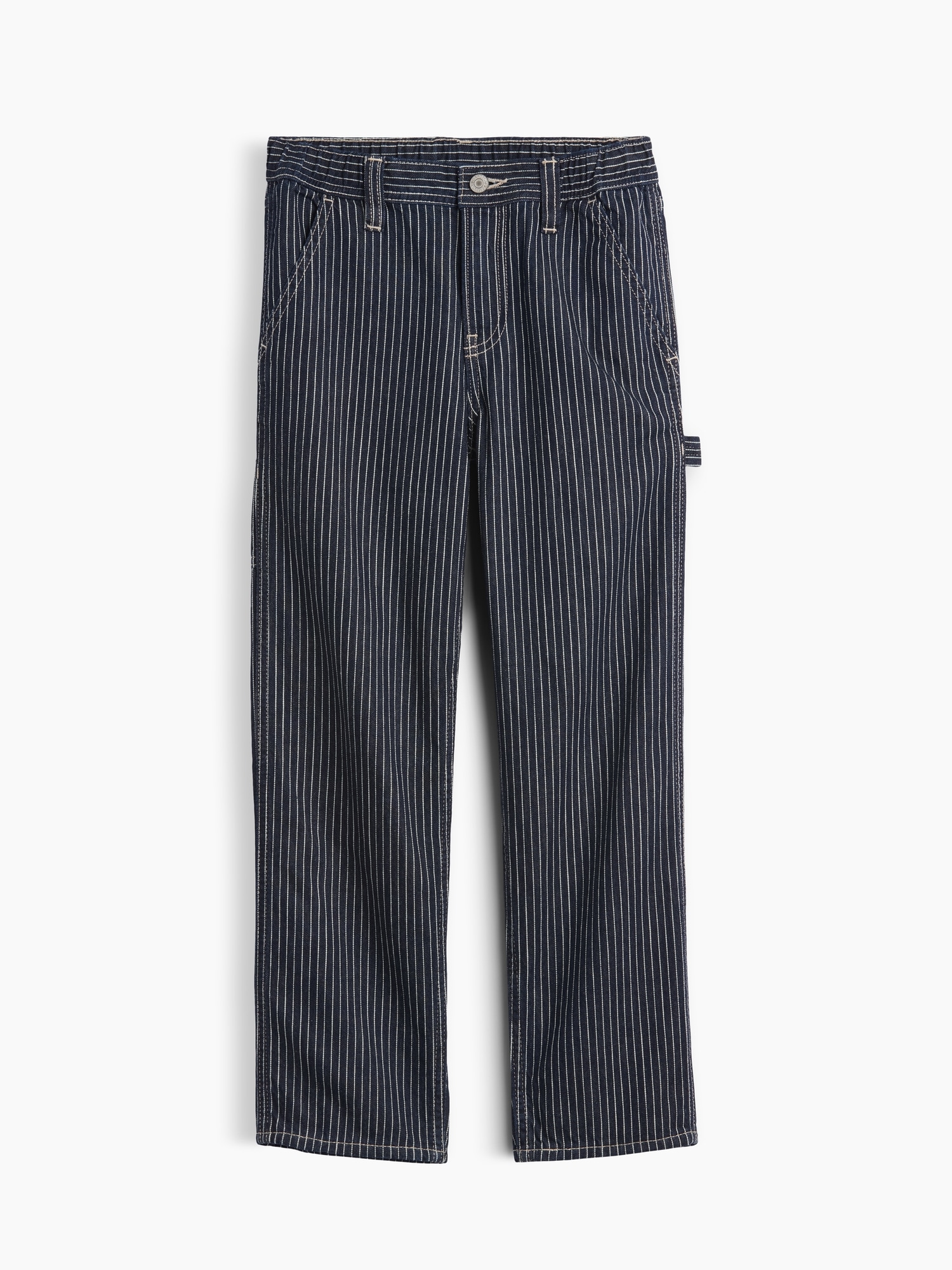 Kids Relaxed Railroad Stripe Carpenter Jeans