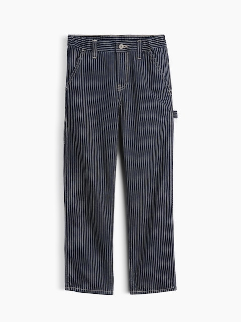 Kids Relaxed Railroad Stripe Carpenter Jeans