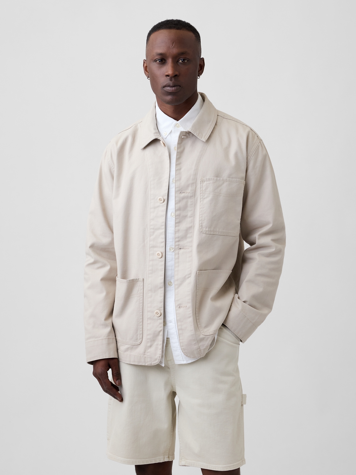 Relaxed Twill Chore Jacket