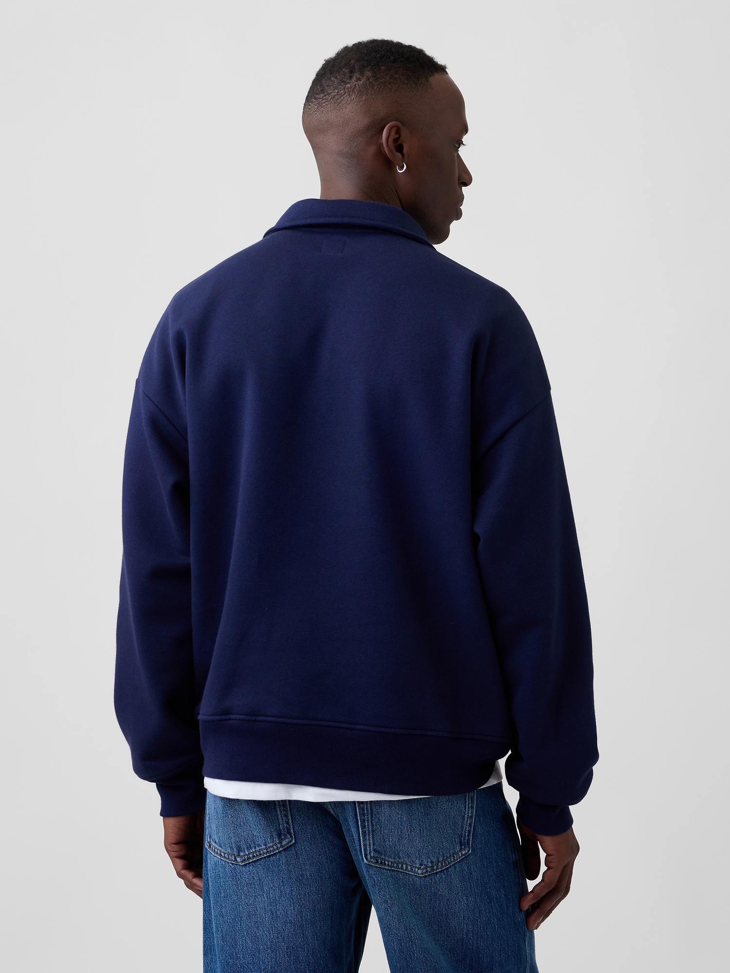 Oversized Gap Logo Quarter-Zip Sweatshirt | Gap Factory