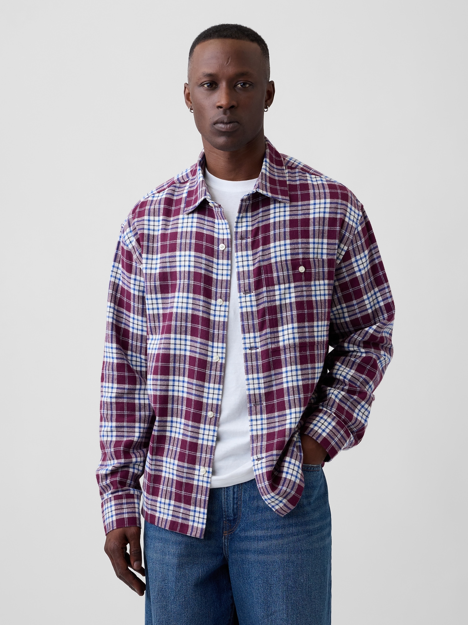 Flannel Shirt in Boxy Fit