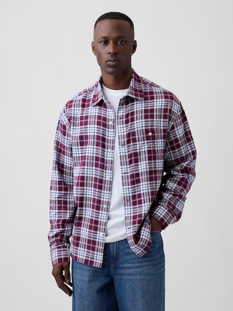 Flannel Shirt in Boxy Fit