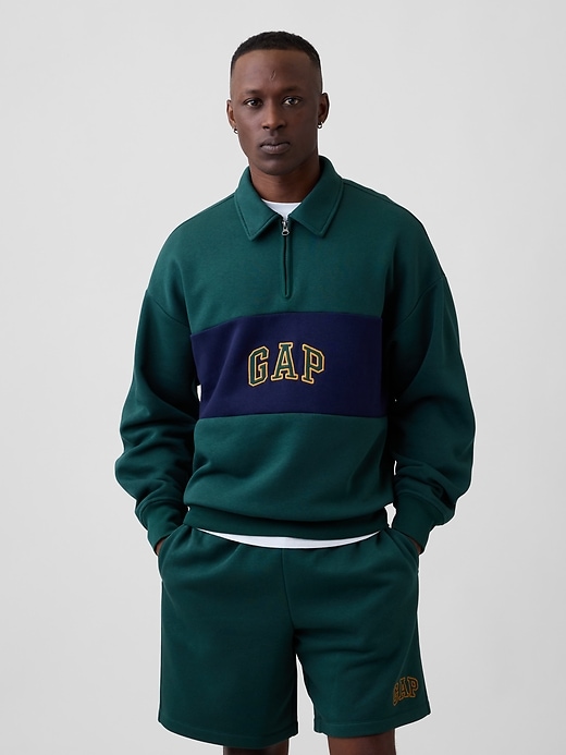 Image number 1 showing, Oversized Gap Logo Quarter-Zip Sweatshirt