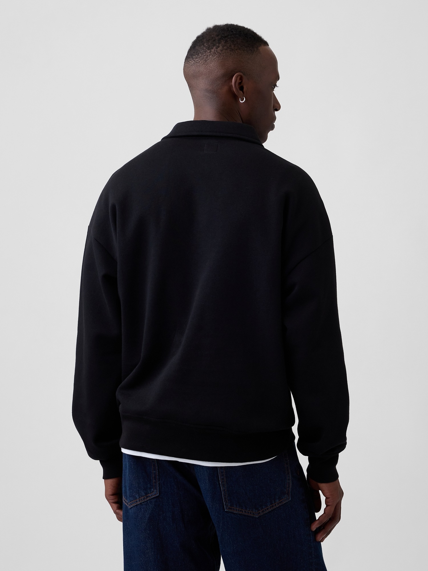 Oversized Gap Logo Quarter-Zip Sweatshirt | Gap Factory