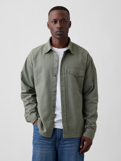 Twill Shirt in Boxy Fit