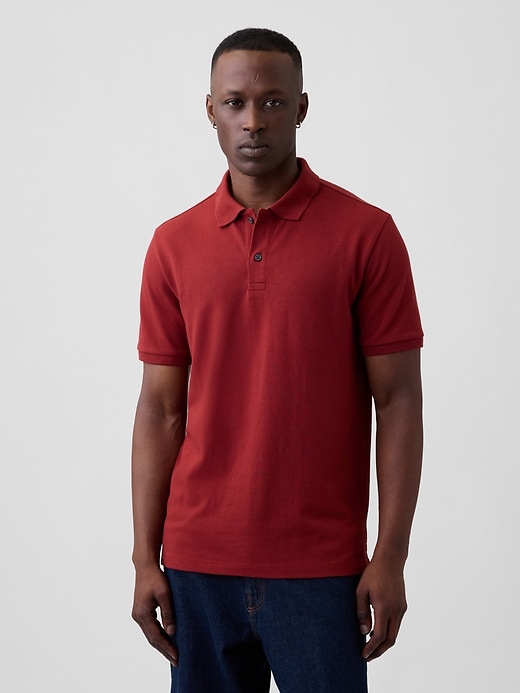 Image number 1 showing, Stretch Pique Polo Shirt