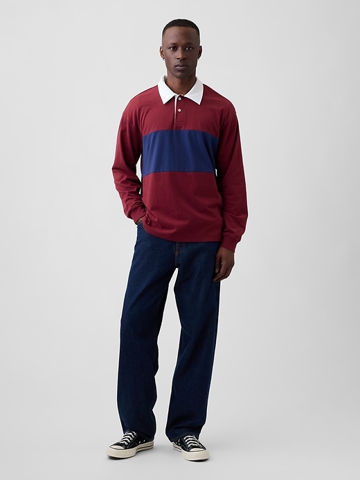 Image number 3 showing, Boxy Colorblock Rugby Shirt