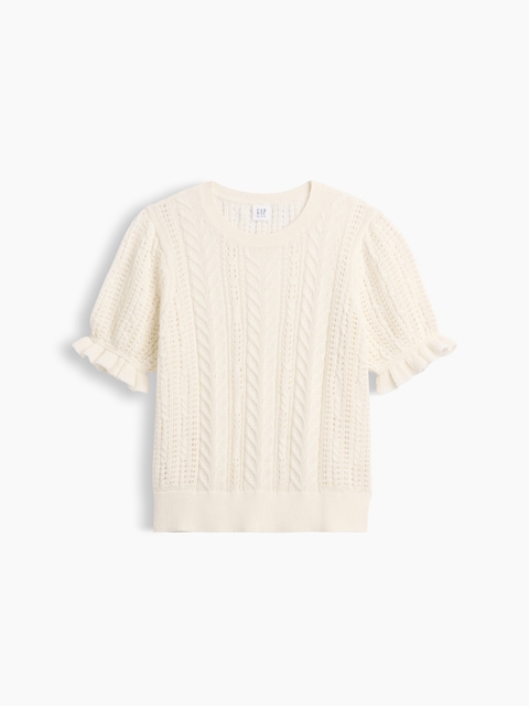 Kids Relaxed Puff Sleeve Sweater