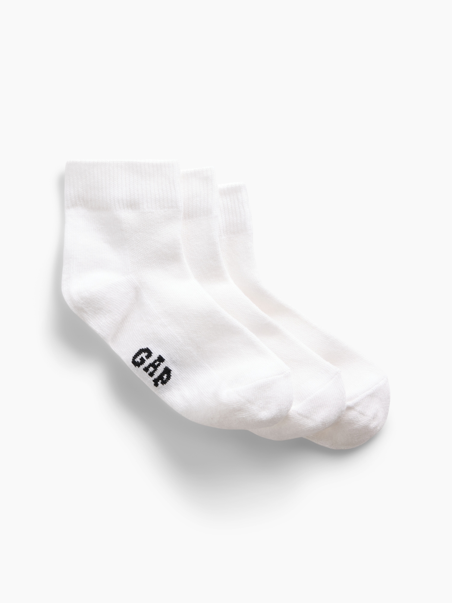 Kids Gap Logo Quarter Crew Socks (3-Pack)