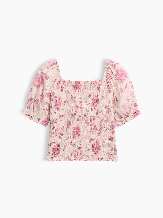Image number 2 showing, Kids Puff Sleeve Smocked Peplum Top