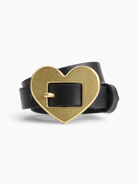 Kids Vegan-Leather Heart Belt