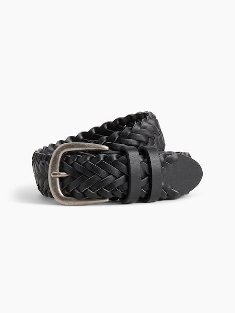 Braided Vegan-Leather Belt