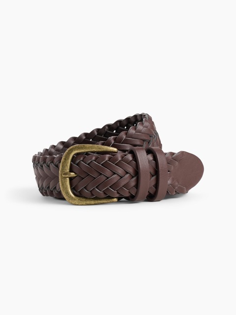 Braided Vegan-Leather Belt