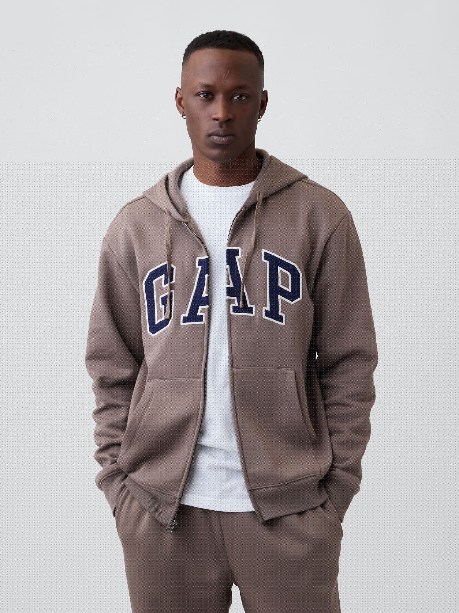 Relaxed Gap Logo Zip Hoodie