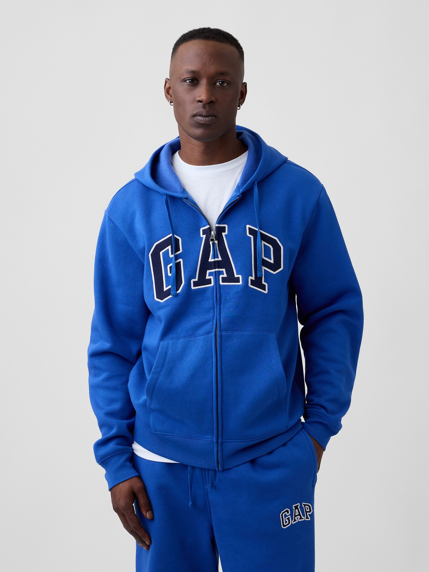 Relaxed Gap Logo Zip Hoodie | Gap Factory
