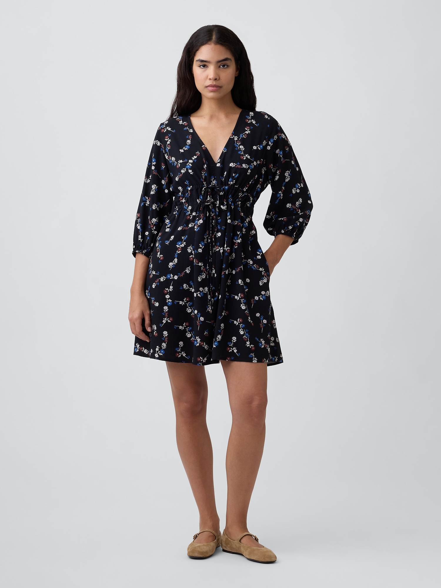 Tie-Front Mini Dress