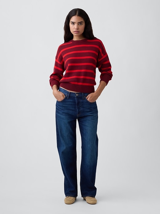 Image number 3 showing, Relaxed Stripe Crewneck Sweater